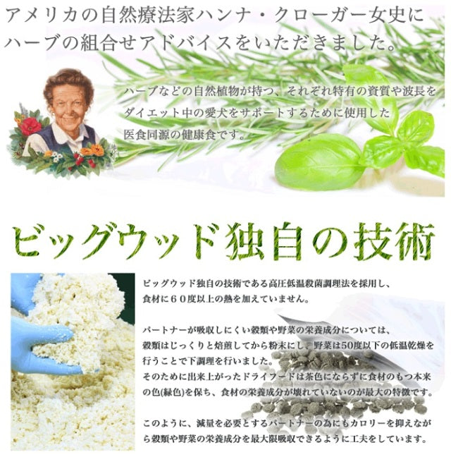 ビッグウッド BIGWOOD プレミアムダイエットドライフード 小粒 800g【犬 ペット ドライフード 全年齢対応 ダイエット】