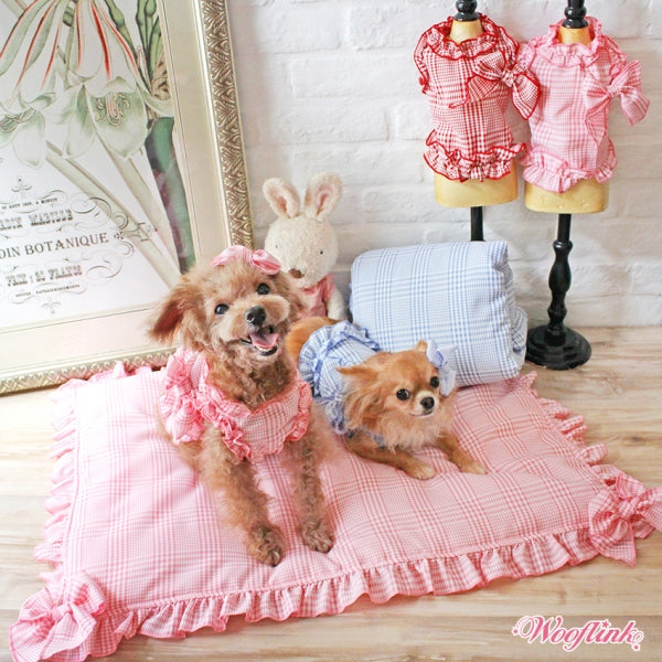 ウーフリンク WOOFLINK GINGHAM BLANKET【小型犬 ブランケット 毛布 マット ラグ セレブ】