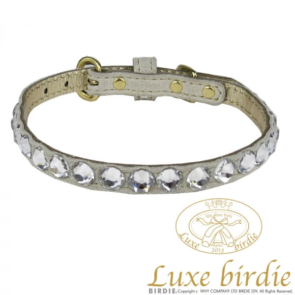 リュクスバーディ Luxe birdie BEIGEグランカラー【小型犬 カラー ラグジュアリー 首輪 セレブ】
