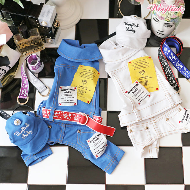 ウーフリンク WOOFLINK MUST-HAVE PANTS【小型犬 犬服 ウエア ロンパース カバーオール つなぎ パンツ セレブ】