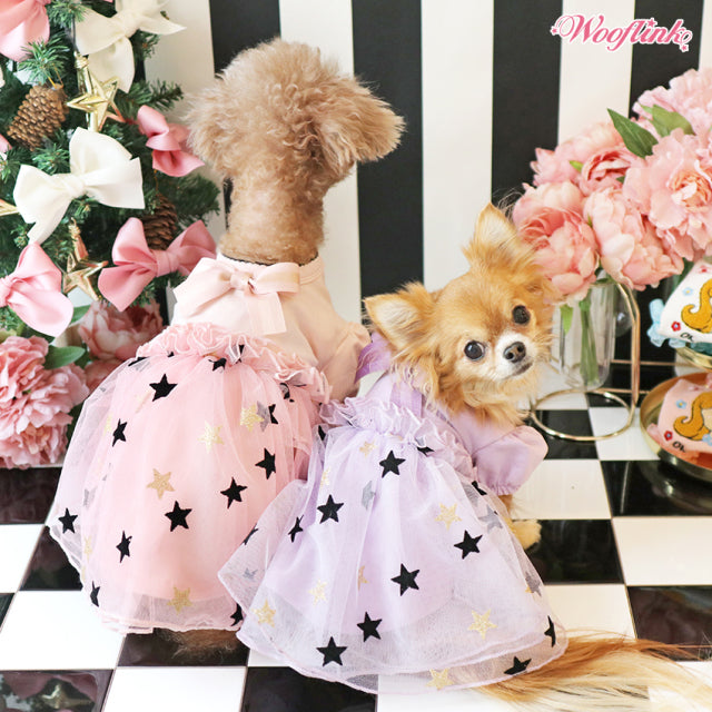 ウーフリンク WOOFLINK LITTLE STARS【小型犬 犬服 ウエア ワンピース ドレス セレブ】