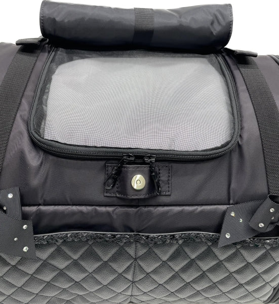 リュクスバーディ Luxe birdie キルトリュバンリュック BLACK【小型犬 犬用 ペット キャリーバッグ セレブ】