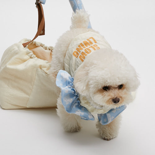ルイスドッグ louisdog Slow Living Linen Blouse【小型犬 犬服 ウエア トップス ブラウス カットソー セレブ】