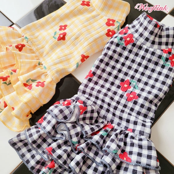 ウーフリンク WOOFLINK LIFE IS BETTER WITH FLOWERS ♥ DRESS【小型犬 犬服 ウエア スカート ドレス ワンピース セレブ】