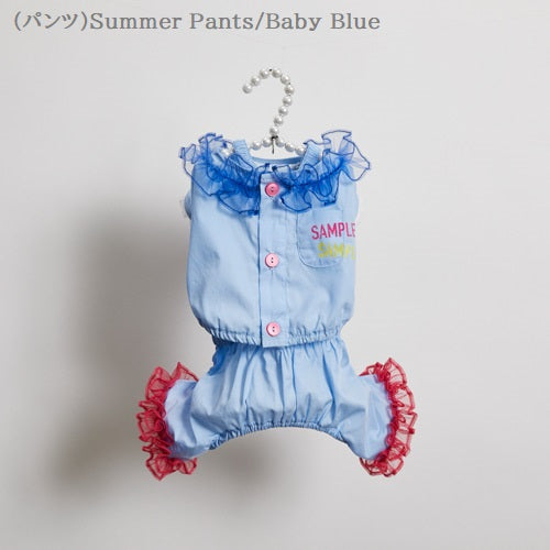 ルイスドッグ louisdog Summer Sleeveless Shirt/Baby Blue【小型犬 犬服 ウエア トップス タンク セレブ】