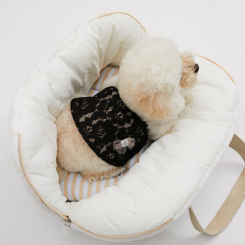 ルイスドッグ louisdog Black Crochet Lace Top【小型犬 犬服 ウエア トップス キャミ セレブ】