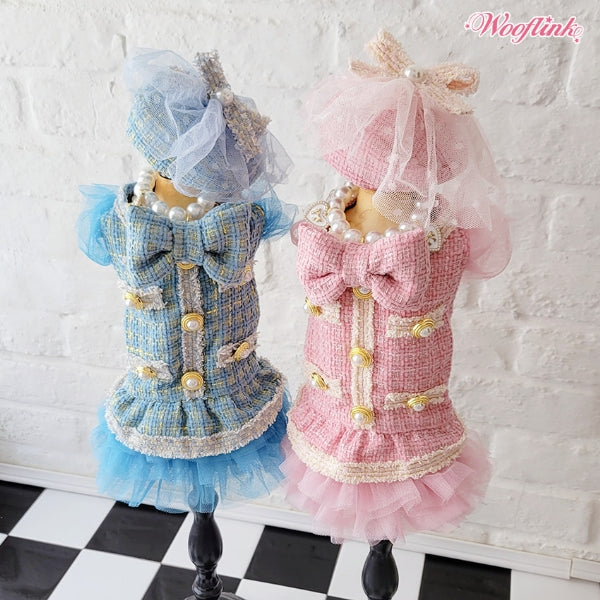 ウーフリンク WOOFLINK TEA PARTY ♥ DRESS【小型犬 犬服 ウエア スカート ドレス ワンピース セレブ】
