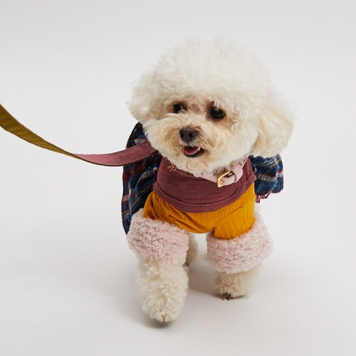 ルイスドッグ louisdog Funky Check Harness Set【小型犬 犬用 セレブ リード ハーネス 胴輪】