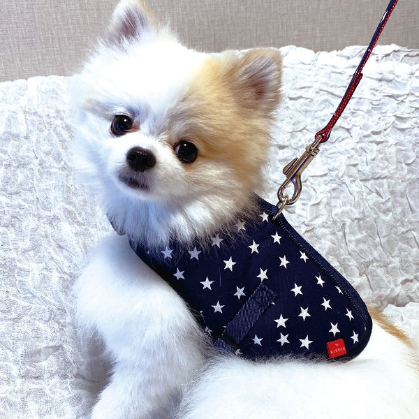バーディ BIRDIE スターデニムウエアハーネス【小型犬 犬用 ハーネス 胴輪 カジュアル】