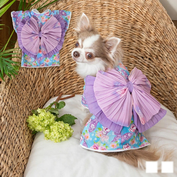 CRAZYBOO Butterfly Floral Pattern Yukata [Small Dog Dog Clothes Yukata –  TIARA PETS