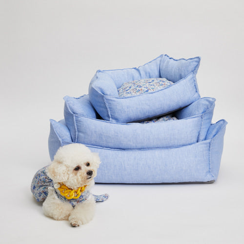 Louis Dog louisdog Baby Blue Organic Boom [Small Dog Bed Sofa Cuddler –  TIARA PETS