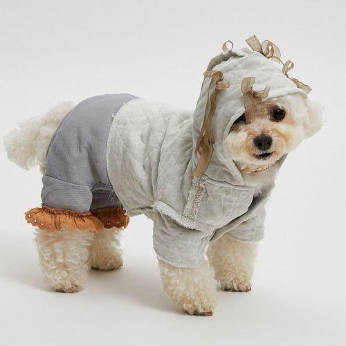 ルイスドッグ louisdog Sensible Quilted Hoody【小型犬 犬服 ウエア コート アウター 上着 セレブ】