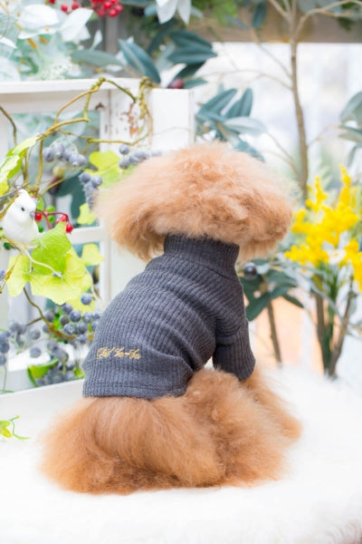 ブルブブ BUL BU-BU リブ半袖ハイネック【小型犬 犬服 ウエア トップス Tシャツ カットソー セレブ】