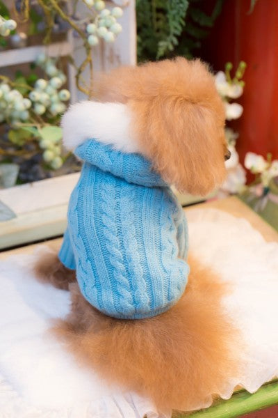 ブルブブ BUL BU-BU ニットダッフルコート【小型犬 犬服 ウエア コート アウター 上着 セレブ】