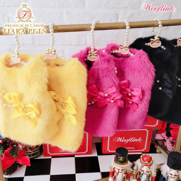 ウーフリンク WOOFLINK LUXE FUR VEST【小型犬 犬服 ウエア アウター ジャケット コート ベスト セレブ】 – TIARA  PETS