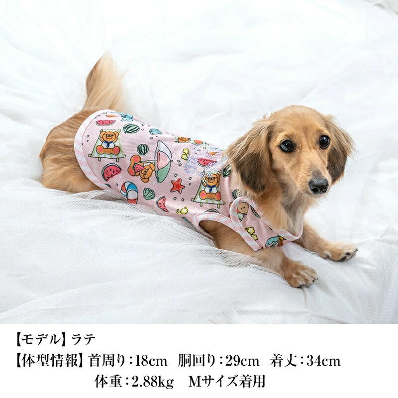 クレイジーブー CRAZYBOO サマープリントメッシュタンク【犬服 小型犬 ウエア セレブ トップス】 送料無料