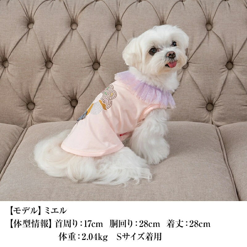 クレイジーブー CRAZYBOO チュール襟スイーツタンク【犬服 小型犬 ウエア セレブ トップス タンク】 送料無料