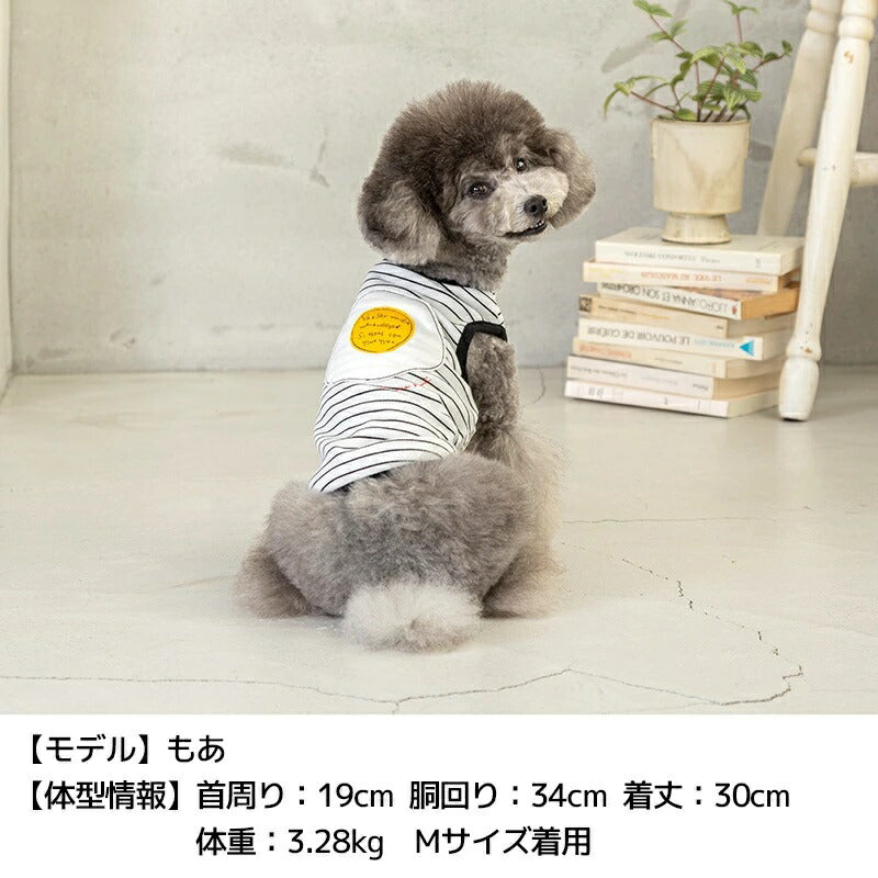 ティノティート TINOTITO アップリケボーダータンク【小型犬 犬服 ウエア トップス タンク カジュアル】 送料無料
