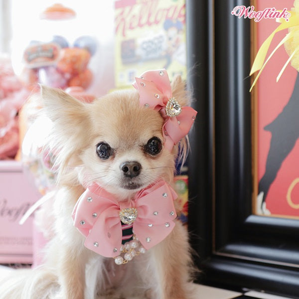 ウーフリンク WOOFLINK SHINE LIKE A DIAMOND HAIRBOW【小型犬 犬服 ヘアアクセサリー バレッタ セレブ】