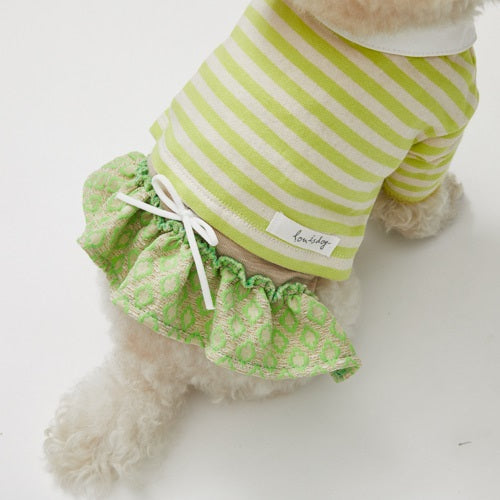 ルイスドッグ louisdog Glam Lime Dress【小型犬 犬服 ワンピース ドレス セレブ】