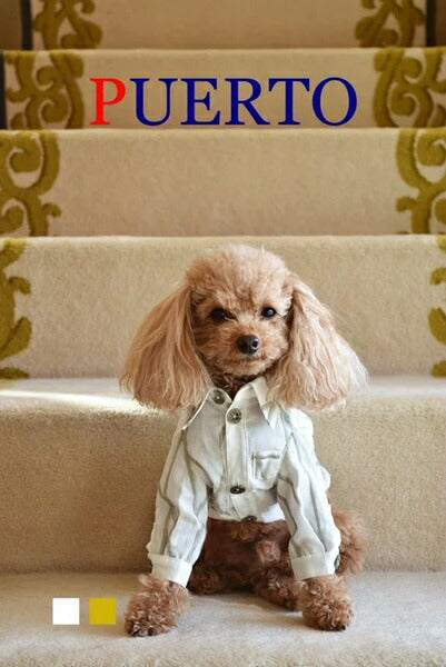 プエルト PUERTO 幾何学長袖シャツ【小型犬 犬服 ウエア トップス 長袖 シャツ セレブ 】
