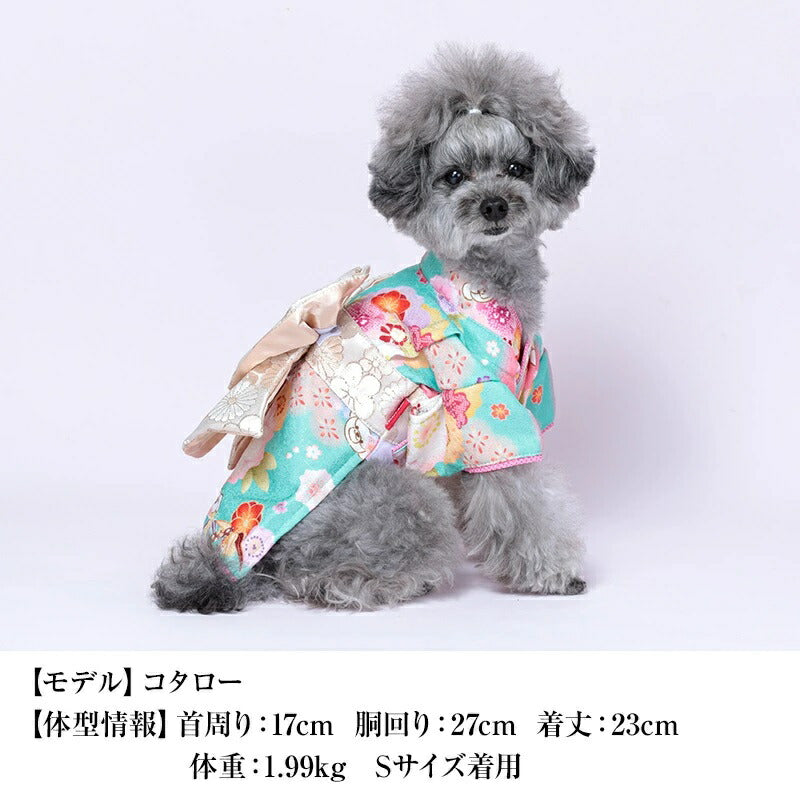 クレイジーブー CRAZYBOO 梅柄着物【犬服 小型犬 ウエア 着物 お正月 セレブ】