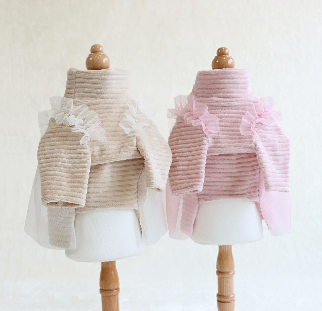 ミムット mimtto Layered tulle and jersey top【小型犬 犬服 トップス ニット セーター セレブ】