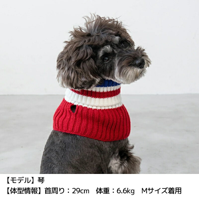 ディーズチャットD'sCHATマルチボーダーマフラー【犬服小型犬ドッグウェアマフラー】