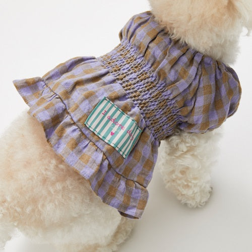 ルイスドッグlouisdogAdoreGinghamDress【小型犬犬服ワンピースドレスセレブ】