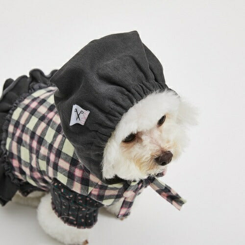 ルイスドッグ louisdog Plaid Organic Cotton Hoodie【小型犬 犬服 トップス フーディ パーカー セレブ】