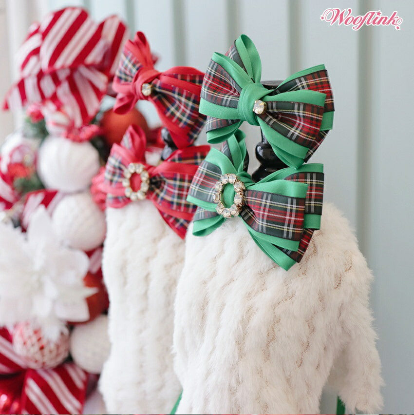 ウーフリンク WOOFLINK PERFECT HOLIDAY HAIRBOW【小型犬 犬用 ヘアクリップ アクセサリー セレブ】