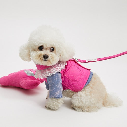 ルイスドッグ louisdog Walking Jacket/Hot Pink【小型犬 犬服 アウター ジャケット セレブ】