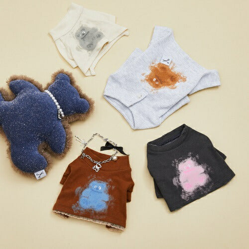 ルイスドッグ louisdog Ghost Teddy TEE/Camel【小型犬 犬服 トップス Tシャツ セレブ】