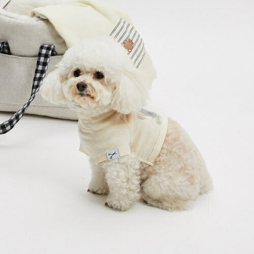 ルイスドッグ louisdog Ghost Teddy TEE/Cream【小型犬 犬服 トップス Tシャツ セレブ】
