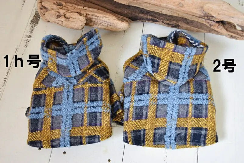 プエルト PUERTO ドビーチェックダッフルコート【小型犬 犬服 ウエア アウター ダッフル コート セレブ】