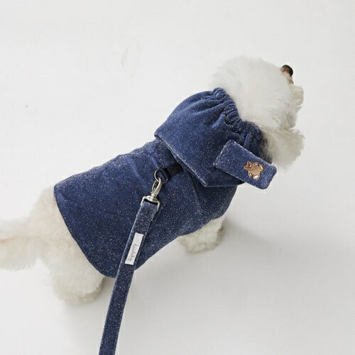ルイスドッグ louisdog For Hand Leash/Teddy Blue & Velour【小型犬 犬用 リード お散歩 セレブ】