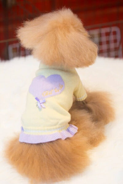 ブルブブ BUL BU-BU WOOL ハート柄セーター【小型犬 犬服 ウエア トップス セーター ニット セレブ】