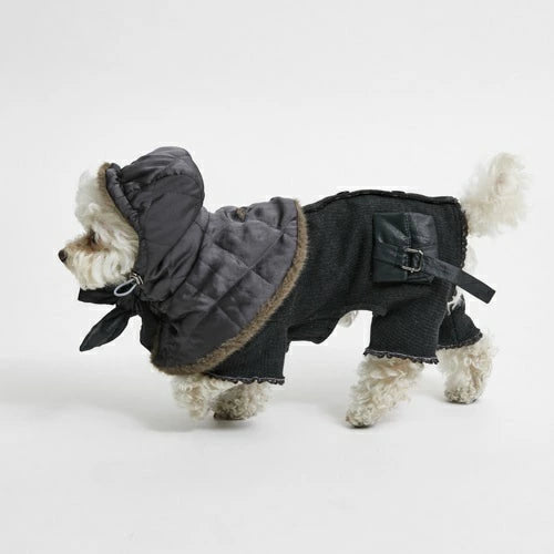 ルイスドッグ louisdog Charcoal Art Pocket All-in-One【小型犬 犬服 ジャンプスーツ オールインワン ロンパース セレブ】