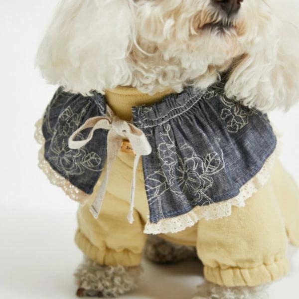 ルイスドッグ louisdog Denim On Me Cape【小型犬 犬用 アクセサリー ケープ 付け襟 セレブ】