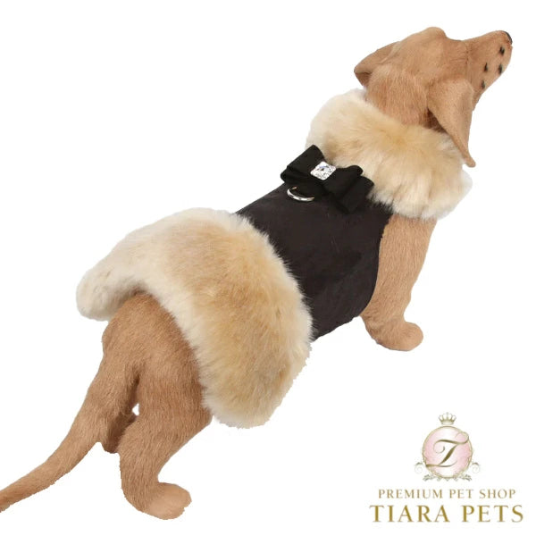 スーザンランシー Susan Lanci DESIGNS Big Bow Champagne Fox Fur Coat 受注生産【小型犬 犬用 ハーネス コート セレブ】