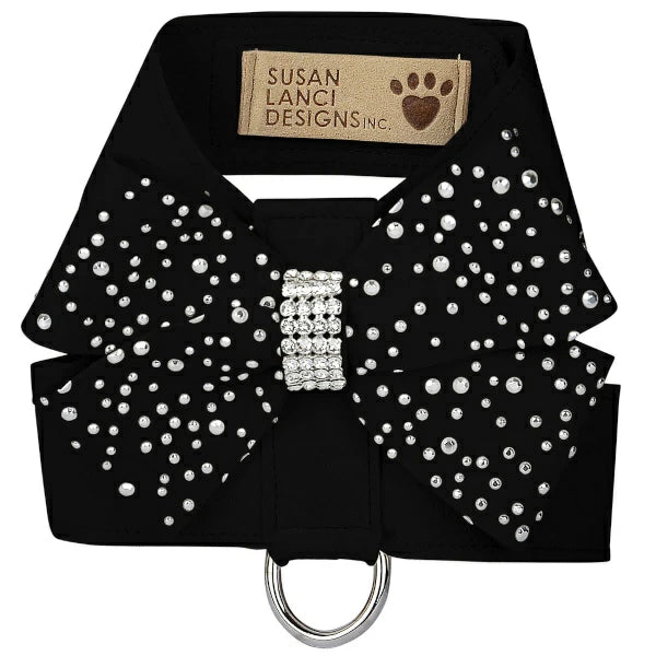 スーザンランシー Susan Lanci DESIGNS Silver Stardust Nouveau Bow Tinkie Harness 受注生産【小型犬 犬用 ハーネス セレブ】