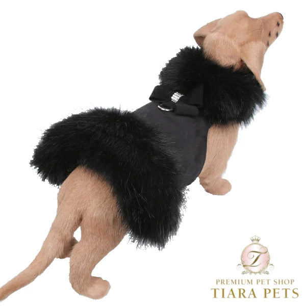 スーザンランシー Susan Lanci DESIGNS Nouveau Bow Black Fox Fur Coat 受注生産【小型犬 犬用 ハーネス コート セレブ】
