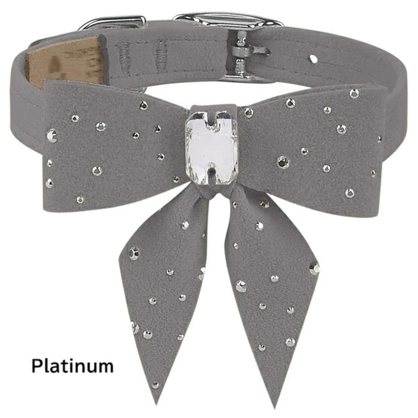 スーザンランシー Susan Lanci DESIGNS Silver Stardust Tail Bow Collar 受注生産【小型犬 犬用 ハーネス セレブ】