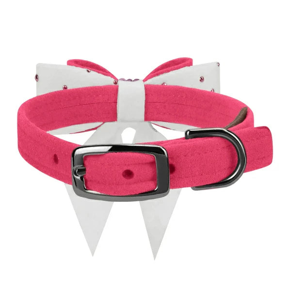 スーザンランシー Susan Lanci DESIGNS Pink is Love Double Tail Bow Collar 受注生産【小型犬 犬用 ハーネス セレブ】
