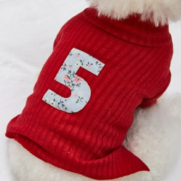 ルイスドッグ louisdog My High Neck/Cherry Red【小型犬 犬服 トップス ハイネック セレブ 】