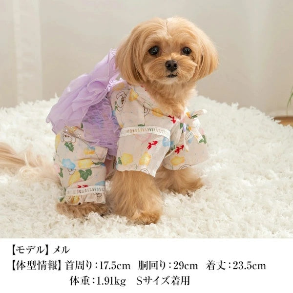クレイジーブー CRAZYBOO アサガオ柄甚平【犬服 小型犬 ウエア 甚平 セレブ】