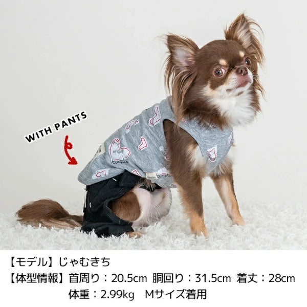 ティノティート TINOTITO ハートプリントタンク【小型犬 犬服 トップス タンクトップ カジュアル】