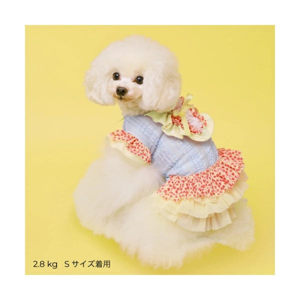 ゴッドピヴァ GODPIVA いちごフリルワンピース【小型犬 犬服 ワンピース ドレス セレブ】