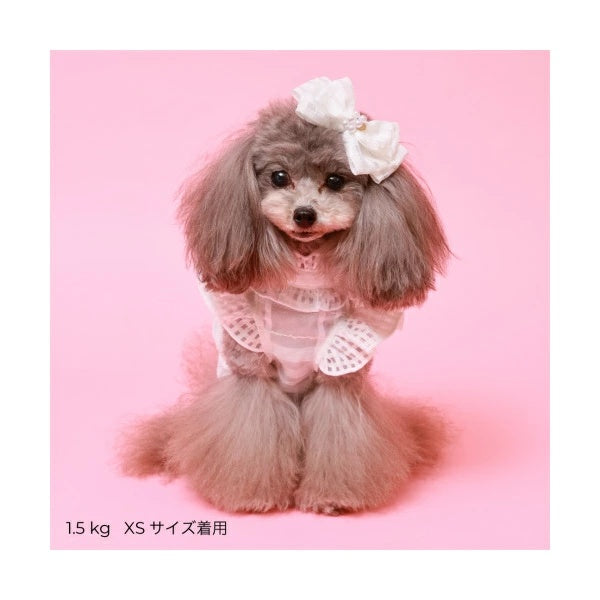 ゴッドピヴァ GODPIVA モノトーンフリルチェックブラウス【小型犬 犬服 トップス ブラウス セレブ】