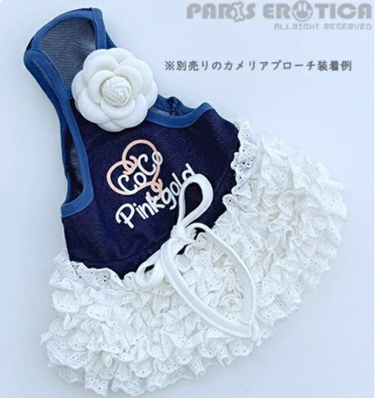 パリエロ PARIERO★先行予約★Coco Lace Dress【小型犬 犬服 ワンピース ドレス セレブ】